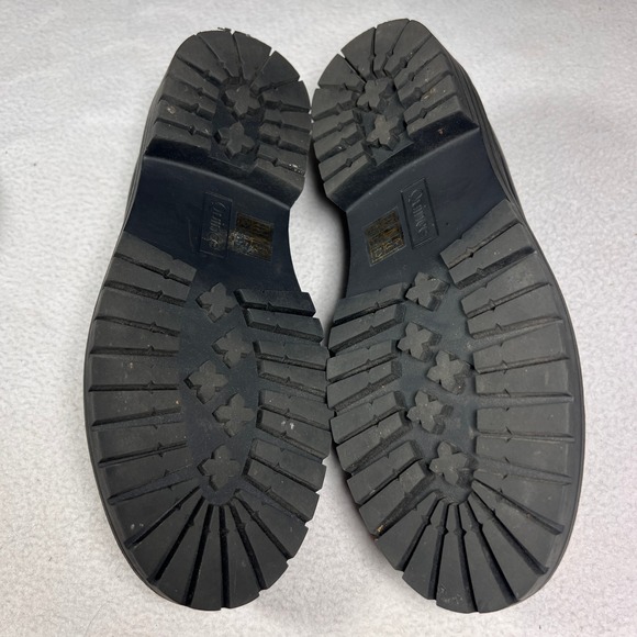 Quince Lug Sole Penny Loafers Womens 8 Black Leather Chunky Platform Shoes - Picture 6 of 7